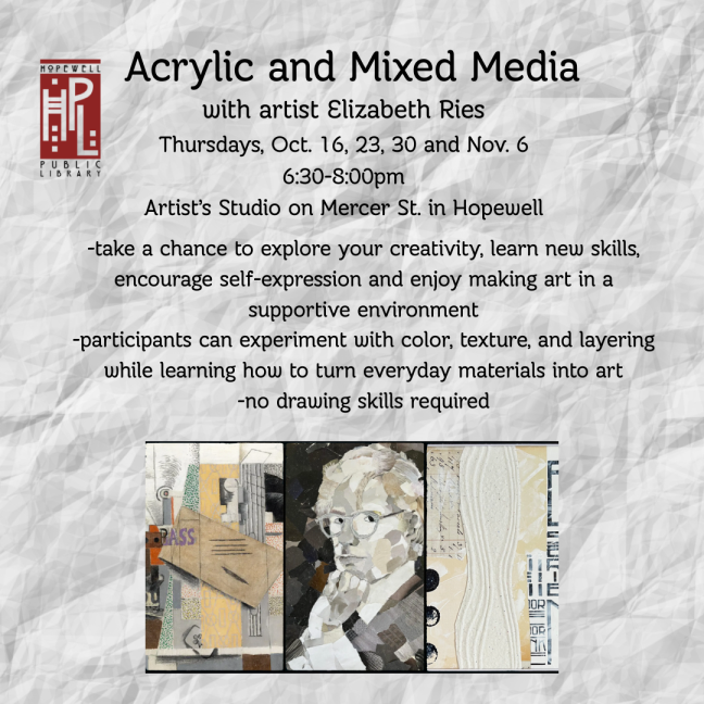 Acrylic and Mixed Media for OctNov