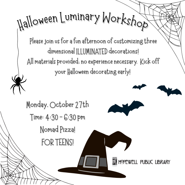 Halloween Luminary Workshop FOR TEENS