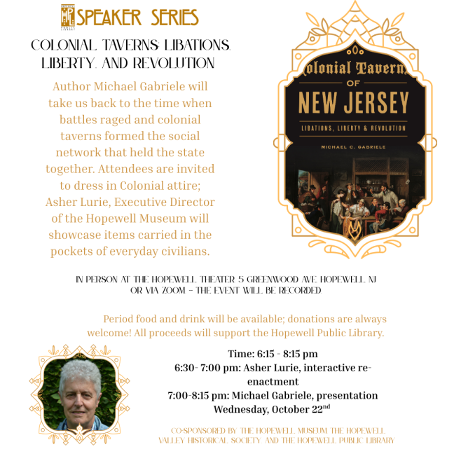 Speaker Series - Colonial Taverns Libations, Liberty and Revolution (Instagram Post)
